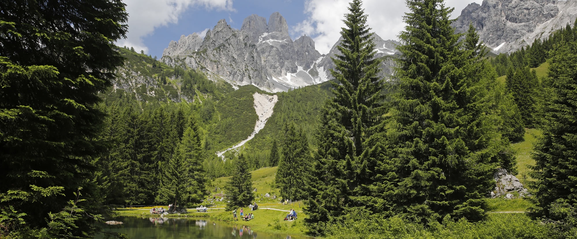 Aussicht auf die Bischofsmütze in Filzmoos