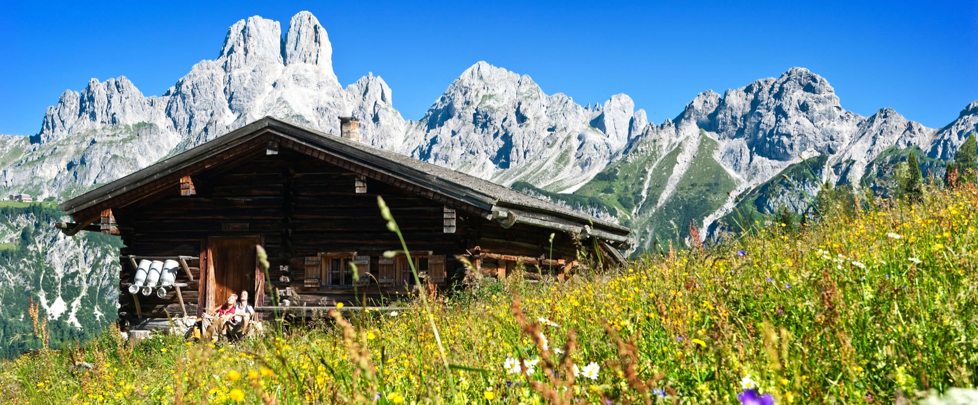 Wanderung zur Sulzenalm am Fuße der Bischofsmütze in Filzmoos