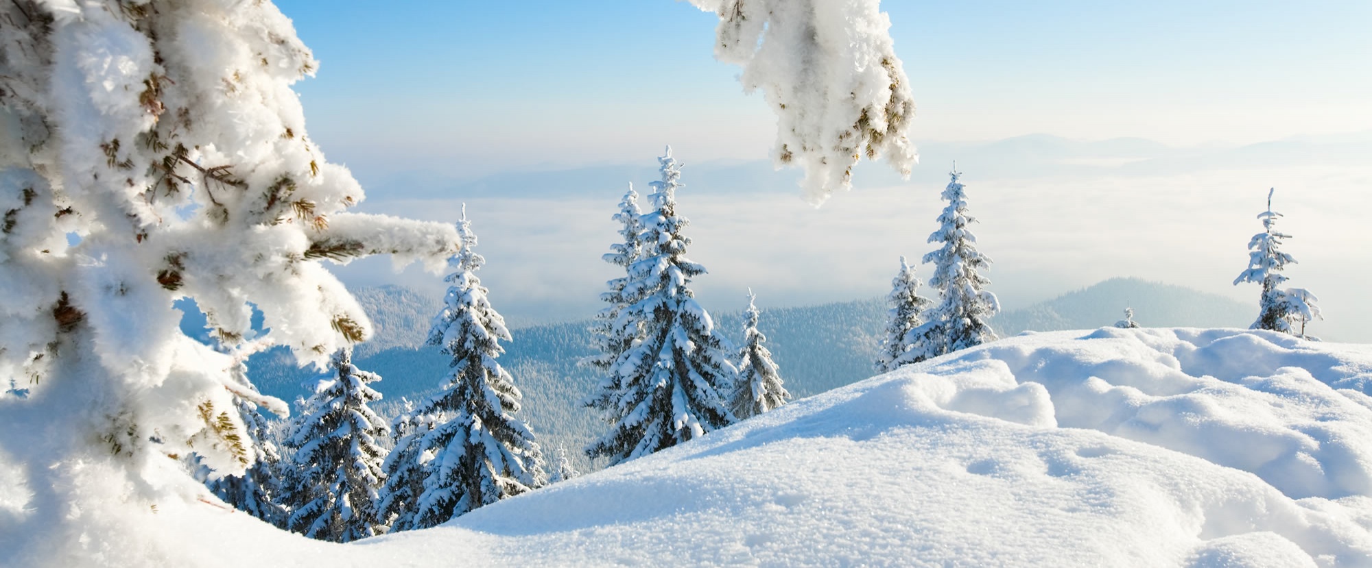 Verschneite Winterlandschaft in Filzmoos