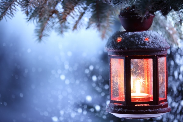 Laterne zur Weihnachtszeit